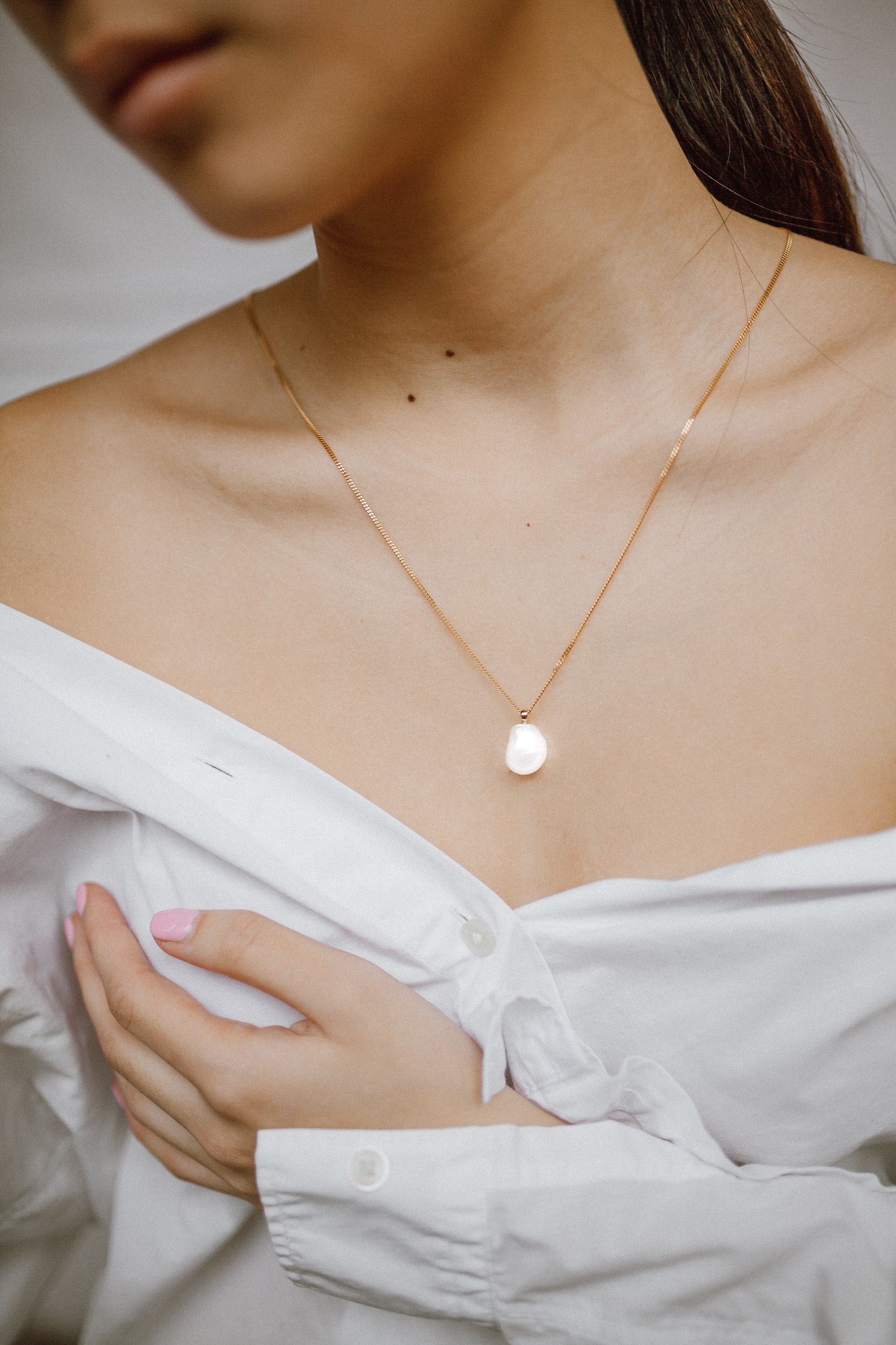 White Stone Necklace